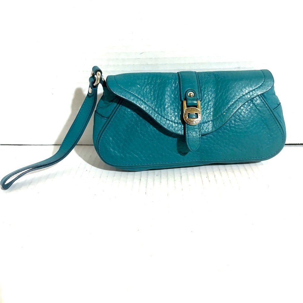 Cole Haan Turquoise Leather Wristlet